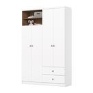 Guarda Roupa Infantil 04 Portas 02 Gavetas Vanila I132 Branco Jequitibá HP - Henn Guarda Roupa Infantil 04 Portas 02 Gavetas Vanila I132 Branco Jequitibá HP - Henn