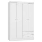 Guarda Roupa Infantil 103cm 4 Portas Louise Branco AJL