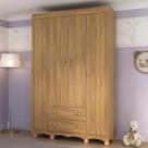 Guarda-roupa Infantil 122cm 4 Portas e 2 Gavetas Dengo Multimóveis MP4438