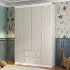 Guarda-roupa Infantil 122cm 4 Portas e 2 Gavetas Encanto Multimóveis MP4448