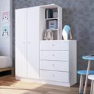 Guarda Roupa Infantil 2 Portas 110,6cm com Cômoda 4 Gavetas