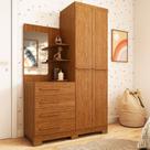 Guarda-roupa Infantil 2 Portas 4 Gavetas e Espelho 100% MDF 110cm Auris Espresso Móveis Guarda-roupa Infantil 2 Portas 4 Gavetas e Espelho 100% MDF 110cm Auris Espresso Móveis
