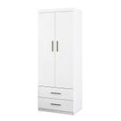 Guarda Roupa Infantil 2 Portas Chiara Branco Brilho - Phoenix