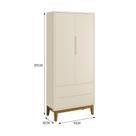 Guarda Roupa Infantil 2 Portas Classic com Pés Amadeirado - Reller Móveis Guarda Roupa Infantil 2 Portas Classic com Pés Amadeirado - Reller Móveis