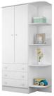 Guarda Roupa Infantil 2 Portas com Cantoneira Branco/Branco Guarda Roupa Infantil 2 Portas com Cantoneira Branco/Branco