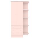 Guarda Roupa Infantil 2 Portas com Cantoneira Rosa Acetinado