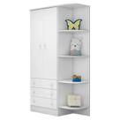 Guarda Roupa Infantil 2 Portas Doce Sonho Branco - Qmovi