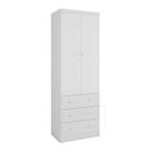 Guarda Roupa Infantil 2 Portas e 3 Gavetas 100% MDF Smim Branco Brilho