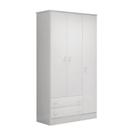 Guarda Roupa Infantil 3 Portas 2 Gavetas Doce Sonho Branco Qmovi