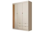 Guarda Roupa Infantil 3 Portas 4 Gavetas Ayla Off White - Phoenix Baby