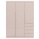 Guarda Roupa Infantil 3 Portas 4 Gavetas Lua P04 Rose - Mpozenato