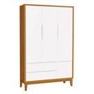 Guarda Roupa Infantil 3 Portas Classic com Pés Amadeirado - Reller Móveis