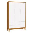 Guarda Roupa Infantil 3 Portas Classic com Pés Amadeirado - Reller Móveis