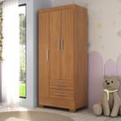 Guarda-roupa Infantil 3 Portas e 2 Gavetas Amy Espresso Móveis