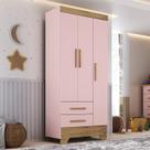 Guarda Roupa Infantil 3 Portas e 2 Gavetas Tic Tac