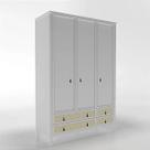 Guarda Roupa Infantil 3 Portas Palha Talagarça Tudor Plus 1,40mt - Timber Móveis