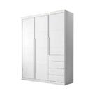 Guarda Roupa Infantil 4 Gavetas 3 Portas Roupeiro Com Nichos Pérola Branco - Phoenix Baby
