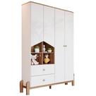 Guarda Roupa Infantil 4 Portas 142 cm Ternura Henn