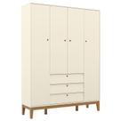 Guarda Roupa Infantil 4 Portas Unique Off White Eco Wood - Matic Guarda Roupa Infantil 4 Portas Unique Off White Eco Wood - Matic