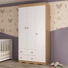 Guarda-roupa Infantil 92cm 3 Portas e 2 Gavetas Realeza Multimóveis MP4452