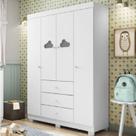 Guarda Roupa Infantil Ane com 4 Portas - Branco