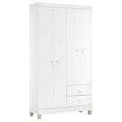 Guarda Roupa Infantil Baby Kids 4 Portas Branco Incorplac