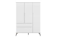 Guarda Roupa Infantil Bebê Retrô Ana Vitória 3 Portas Branco 100% MDF Guarda Roupa Infantil Bebê Retrô Ana Vitória 3 Portas Branco 100% MDF