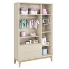 Guarda Roupa Infantil Classic 3 Portas com Pés Madeira Natural - Reller Móveis Guarda Roupa Infantil Classic 3 Portas com Pés Madeira Natural - Reller Móveis