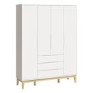 Guarda Roupa Infantil Classic Elfe Branco Acetinado Natural - Reller Guarda Roupa Infantil Classic Elfe Branco Acetinado Natural - Reller