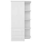 Guarda Roupa Infantil Doce Sonho 105 Com Cantoneira Branco - Qmovi