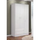 Guarda Roupa Infantil Doce Sonho 3 Portas 2 Gavetas Branco/ Branco 2617 Qmovi