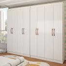Guarda-Roupa Infantil Dois Irmãos Salvador 8 Portas 16 Prateleiras Branco - Panorama Móveis