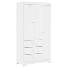 Guarda Roupa Infantil Duda 3 Portas Branco Brilho - Phoenix Baby