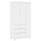 Guarda Roupa Infantil Duda 3 Portas Branco Brilho Phoenix Baby