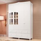 Guarda-Roupa Infantil Elô 4 Portas 4 Gavetas 100% Mdf 4460 Branco Brilho - Móveis Peroba Guarda-Roupa Infantil Elô 4 Portas 4 Gavetas 100% Mdf 4460 Branco Brilho - Móveis Peroba