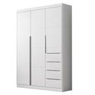 Guarda Roupa Infantil Eloá 3 Portas Branco Cinza Phoenix Baby