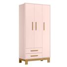 Guarda Roupa Infantil Encanto Slim 4340 Rosa Acetinado - Qmovi