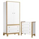 Guarda Roupa Infantil Flora 5055 Branco Acetinado com Cômoda Flora 5135 4 Gavetas Branco Acetinado - Qmovi Guarda Roupa Infantil Flora 5055 Branco Acetinado com Cômoda Flora 5135 4 Gavetas Branco Acetinado - Qmovi
