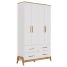 Guarda Roupa Infantil Guti Moveis Peroba 04 portas 100% MDF -