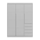 Guarda roupa Infantil Jade 165cm 100% MDF Cinza Semi Brilho - sallar home