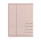 Guarda roupa Infantil Jade 165cm 100% MDF Rose Semi Brilho - sallar home