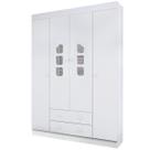 Guarda Roupa Infantil Livia 4 Portas MDF Alto Brilho Pheonix Baby Guarda Roupa Infantil Livia 4 Portas MDF Alto Brilho Pheonix Baby