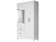 Guarda Roupa Infantil Madri 4 Portas Branco Flex com Espelho - Moval Guarda Roupa Infantil Madri 4 Portas Branco Flex com Espelho - Moval