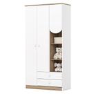 Guarda Roupa Infantil Magia 3 Portas Branco Jequitibá HP - Henn