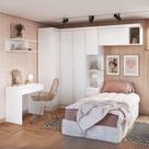 Guarda-roupa Infantil Modulado 6 Peças Infinity Branco Line