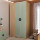 Guarda Roupa Infantil Modulado de Canto 2 Portas Joy Kids CabeCasa MadeiraOriginals Verde/Avena Guarda Roupa Infantil Modulado de Canto 2 Portas Joy Kids CabeCasa MadeiraOriginals Verde/Avena