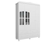 Guarda Roupa Infantil Moveis Peroba Elo Provençal 04 pts MDF