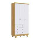Guarda Roupa Infantil Moveis Peroba Pingo 03 portas MDF Ls -