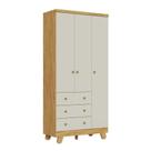 Guarda Roupa Infantil Moveis Peroba Pingo 03 portas MDF Ls