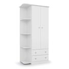Guarda-Roupa Infantil New Baby 2 Portas e 2 Gavetas Branco - Batrol Móveis
